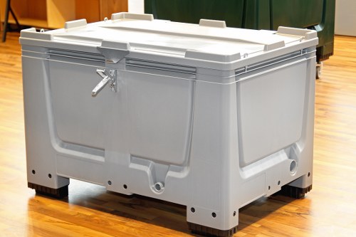 Risk assessor inspecting a site prior to skip placement